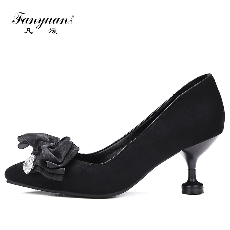 Fanyuan Famous Brand Female Pumps 2017 Spring Bow Shoes 6cm High Heel Glass Shape Heel Shallow Party Shoes Slip-on Lady Classic
Fanyuan Famous Brand Female Pumps 2017 Spring Bow Shoes 6cm High Heel Glass Shape Heel Shallow Party Shoes Slip-on Lady Classic