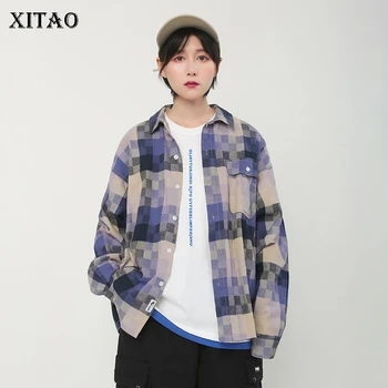 XITAO Patchwork Plaid Pocket Blouse Women Fashion Turn Down Collar Loose Sunscreen Match All Shirt Coat Autumn Korean WQR1304
XITAO Patchwork Plaid Pocket Blouse Women Fashion Turn Down Collar Loose Sunscreen Match All Shirt Coat Autumn Korean WQR1304