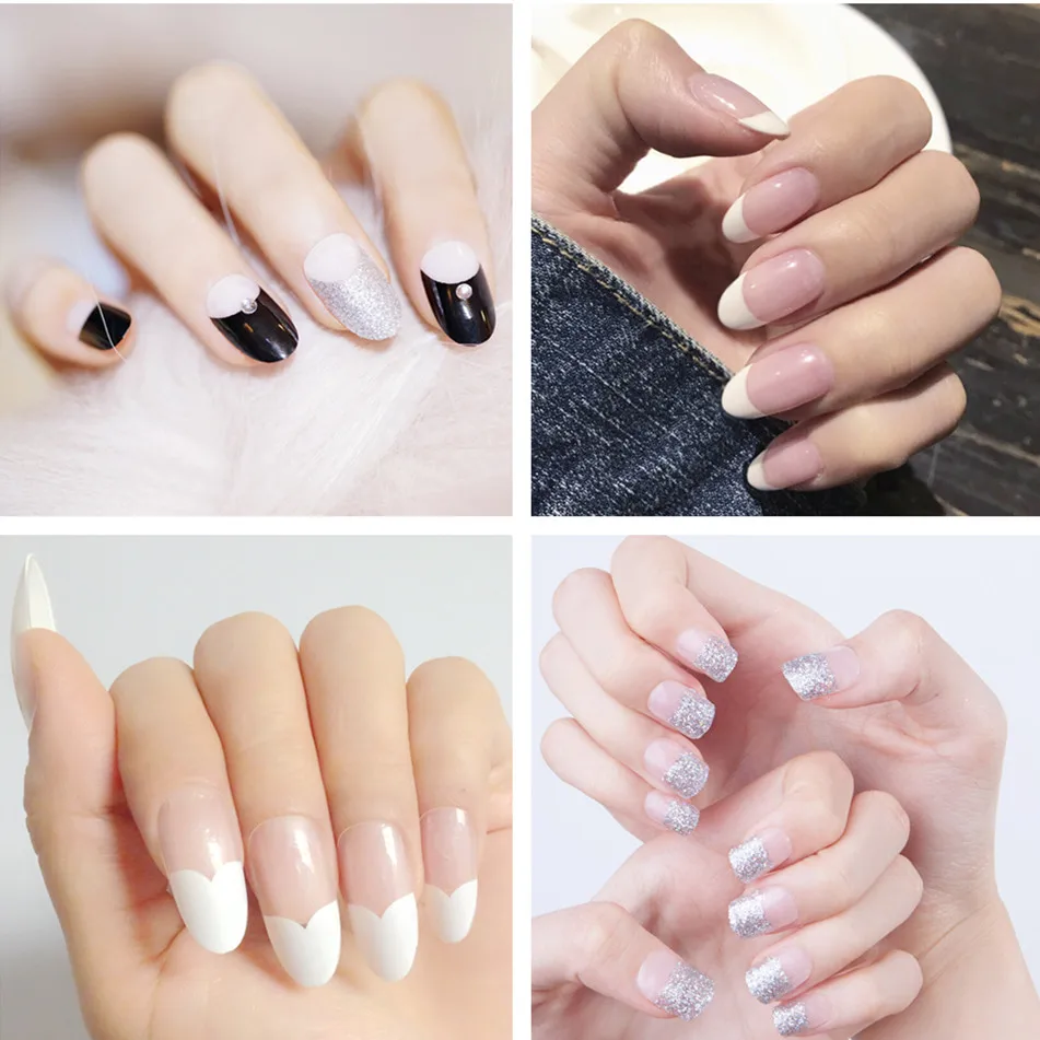 24Pcs Clear French Nails Shiny Acrylic Fake Nails Light Pink False Nails Oval Flat DIY Nail Art Manicure Tool
24Pcs Clear French Nails Shiny Acrylic Fake Nails Light Pink False Nails Oval Flat DIY Nail Art Manicure Tool
