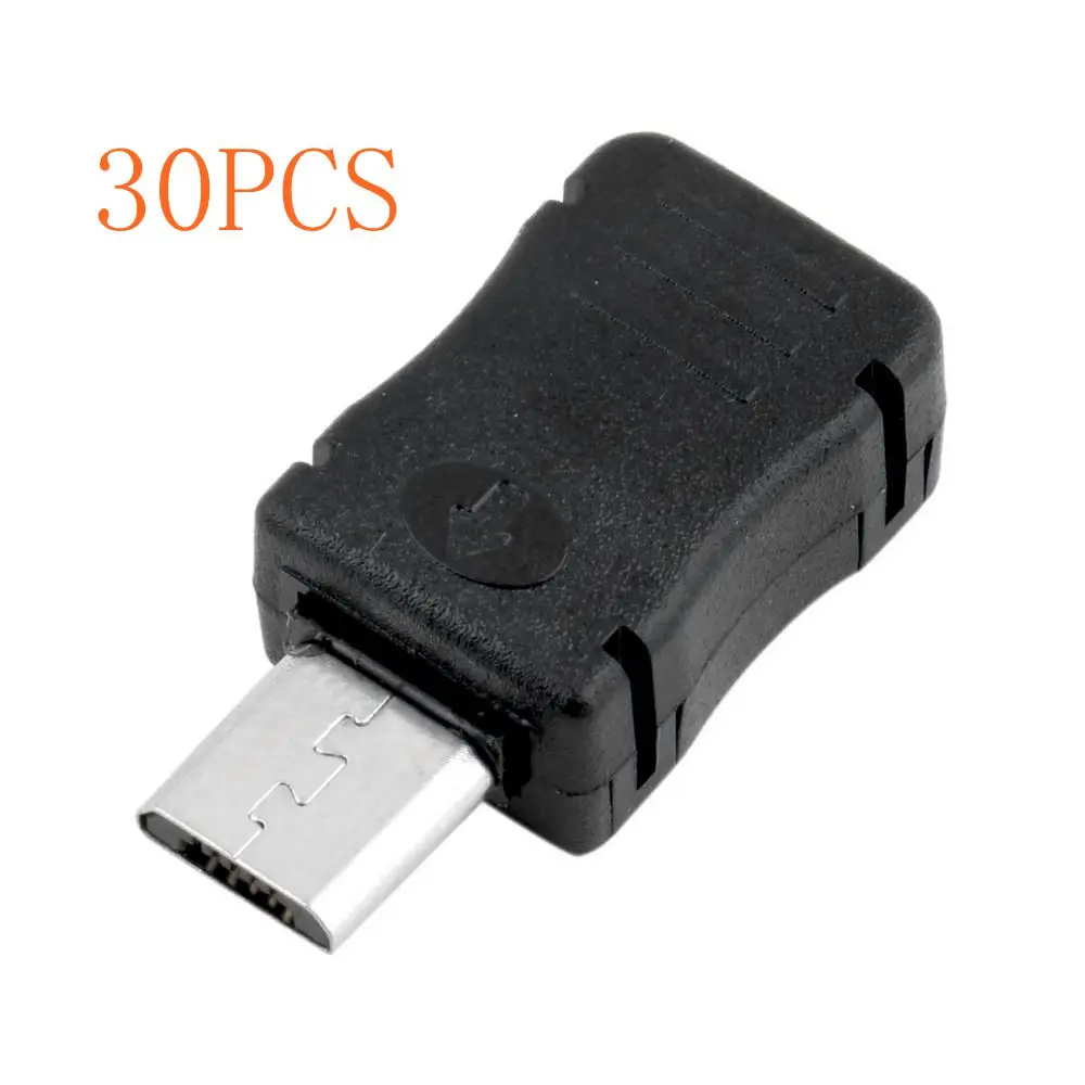 30PCS MicroUSB 5P Micro USB 5 Pin T Port Male Plug Socket Connector + Plastic Cover for DIY Android Phone Cable Soldered Type
30PCS MicroUSB 5P Micro USB 5 Pin T Port Male Plug Socket Connector + Plastic Cover for DIY Android Phone Cable Soldered Type