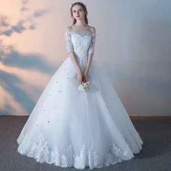 Holievery Off Shoulder Tulle with Lace Appliques Ball Gown Wedding Dresses 2019 Half Sleeves Wedding Gowns Bruidsjurken
Holievery Off Shoulder Tulle with Lace Appliques Ball Gown Wedding Dresses 2019 Half Sleeves Wedding Gowns Bruidsjurken