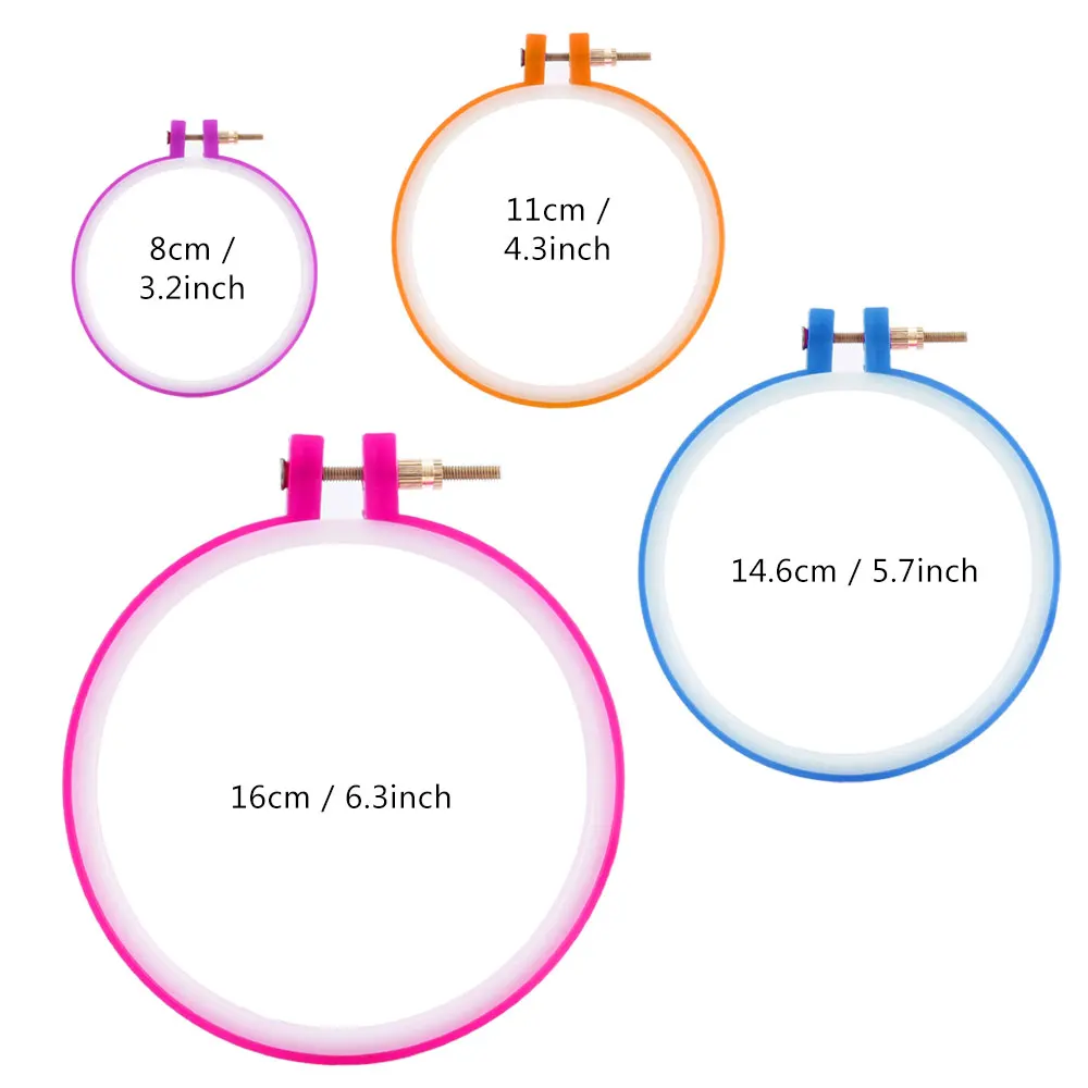 4pcs Plastic Frame Hoop Circle Embroidery Round Needlecraft Accessories Cross Stitch DIY Craft Sewing Set Needwork Tool
4pcs Plastic Frame Hoop Circle Embroidery Round Needlecraft Accessories Cross Stitch DIY Craft Sewing Set Needwork Tool