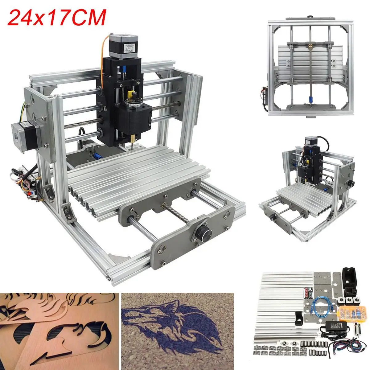 Mini 3 Axis CNC DIY Engraving Milling Machine Assembly Kit USB Desktop Metal Engraver PCB Milling Machine Working Area 24x17cm
Mini 3 Axis CNC DIY Engraving Milling Machine Assembly Kit USB Desktop Metal Engraver PCB Milling Machine Working Area 24x17cm