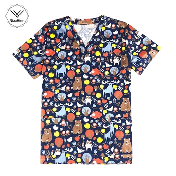 Women Medical Uniforms Beauty Salon Nursing Clothes Short Sleeve Work Wear V Neck Cartoon Print Summer scrubs Nurse Pharmacy
Women Medical Uniforms Beauty Salon Nursing Clothes Short Sleeve Work Wear V Neck Cartoon Print Summer scrubs Nurse Pharmacy
