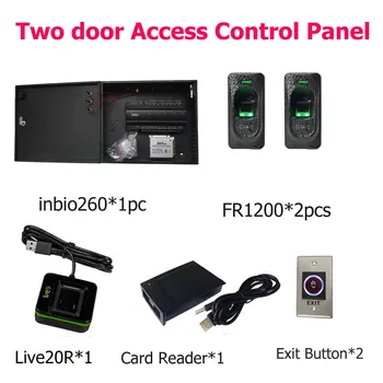 Inbio260 Two-door fingerprint Access control System Kit+battery function Power Unit+FR1200 Fingerprint Reader +Infrared Exit
Inbio260 Two-door fingerprint Access control System Kit+battery function Power Unit+FR1200 Fingerprint Reader +Infrared Exit
