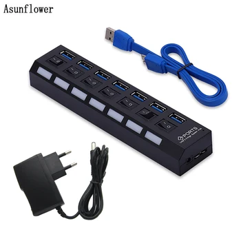 USB 3.0 HUB 4/7 Port High Speed 5Gbps Portable Micro USB HUB 3.0 Multi Splitter With Power Adapter For MacBook Notebook Laptop
USB 3.0 HUB 4/7 Port High Speed 5Gbps Portable Micro USB HUB 3.0 Multi Splitter With Power Adapter For MacBook Notebook Laptop