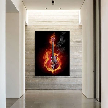 Canvas Print Wall Art Painting For Home Decor Guitar On Fire Music Paintings Modern Giclee Artwork Picture For Living Room Decor
Canvas Print Wall Art Painting For Home Decor Guitar On Fire Music Paintings Modern Giclee Artwork Picture For Living Room Decor