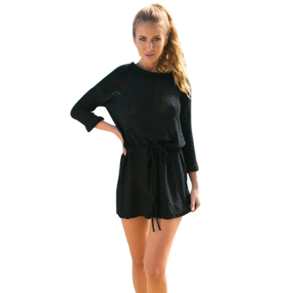 New Fashion High Quality Women Round Neck Long sleeved Mini Black Loose Sweater Dress Drop Shipping
New Fashion High Quality Women Round Neck Long sleeved Mini Black Loose Sweater Dress Drop Shipping