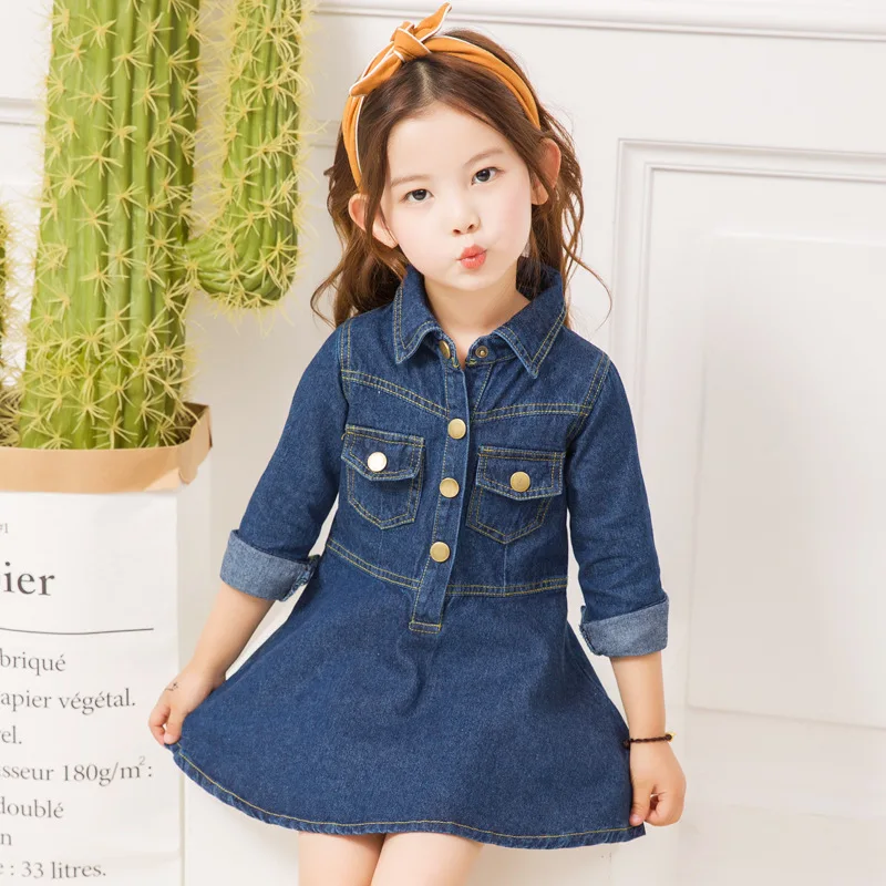 New Girls Dress 2018 Spring Autumn Children Clothing Long Sleeve Denim Girls Princess Dresses For 4 6 8 10 12 Years Kids Clothes
New Girls Dress 2018 Spring Autumn Children Clothing Long Sleeve Denim Girls Princess Dresses For 4 6 8 10 12 Years Kids Clothes