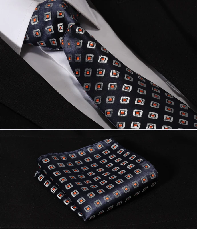 TC242V8 Navy Orange Check 3.4" Silk Lots Wedding Gravata Classic Jacquard Mans Tie Necktie Pocket Square Handkerchief Set Suit
TC242V8 Navy Orange Check 3.4" Silk Lots Wedding Gravata Classic Jacquard Mans Tie Necktie Pocket Square Handkerchief Set Suit