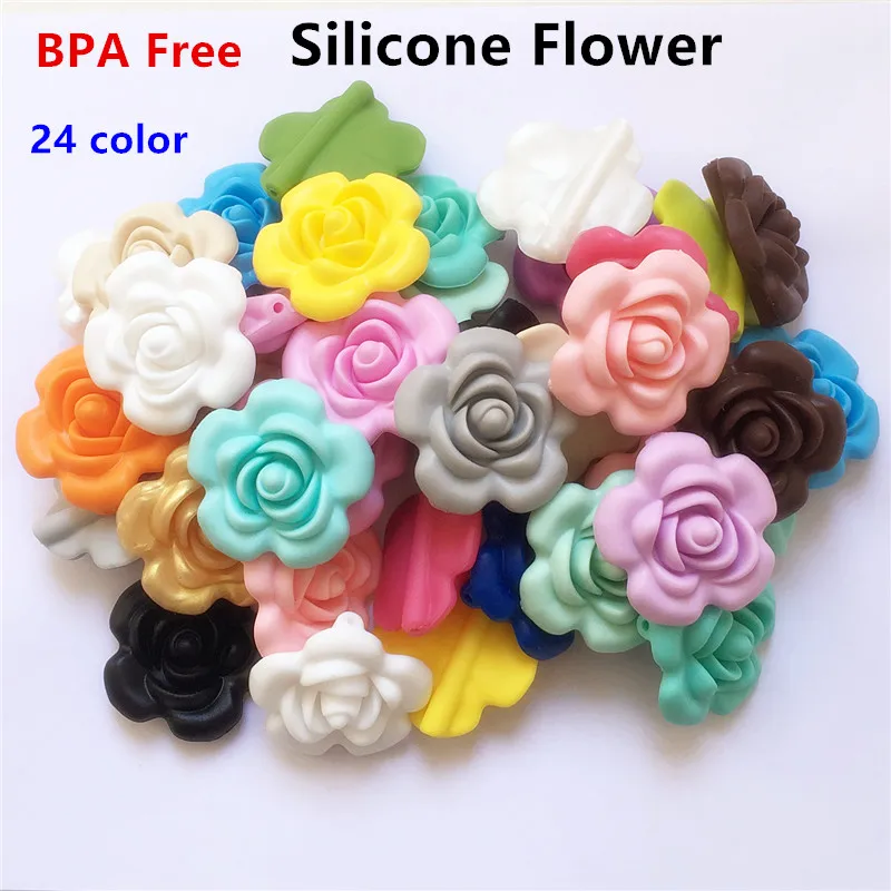 Chenkai 500pcs BPA Free Silicone Rose Flower Pendant Teether Beads DIY Handmade Baby Pacifier Dummy Teething Chew jewelry toy
Chenkai 500pcs BPA Free Silicone Rose Flower Pendant Teether Beads DIY Handmade Baby Pacifier Dummy Teething Chew jewelry toy