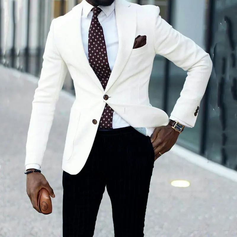 White Business Man Blazers Groom Tuxedos Men Suits for Wedding Slim Fit Bridegroom Wear 2piece Coat Pants Jacket Costume Homme
White Business Man Blazers Groom Tuxedos Men Suits for Wedding Slim Fit Bridegroom Wear 2piece Coat Pants Jacket Costume Homme