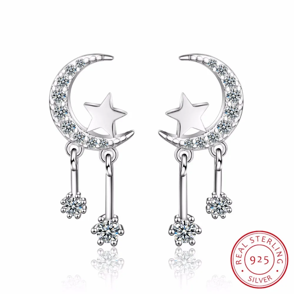Free Shipping 2019 New Arrivals Star Moon With Crystal 925 Sterling Silver Stud Earrings For Women Jewelry Pendientes Brinco
Free Shipping 2019 New Arrivals Star Moon With Crystal 925 Sterling Silver Stud Earrings For Women Jewelry Pendientes Brinco