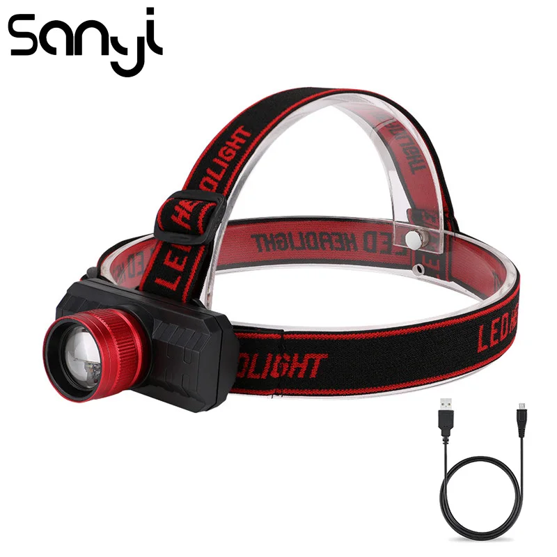 SANYI 3 Modes Headlight 3800 LM USB Recharging Built-in Battery LED Headlamp Head Lantern for Camping Night Fishing
SANYI 3 Modes Headlight 3800 LM USB Recharging Built-in Battery LED Headlamp Head Lantern for Camping Night Fishing