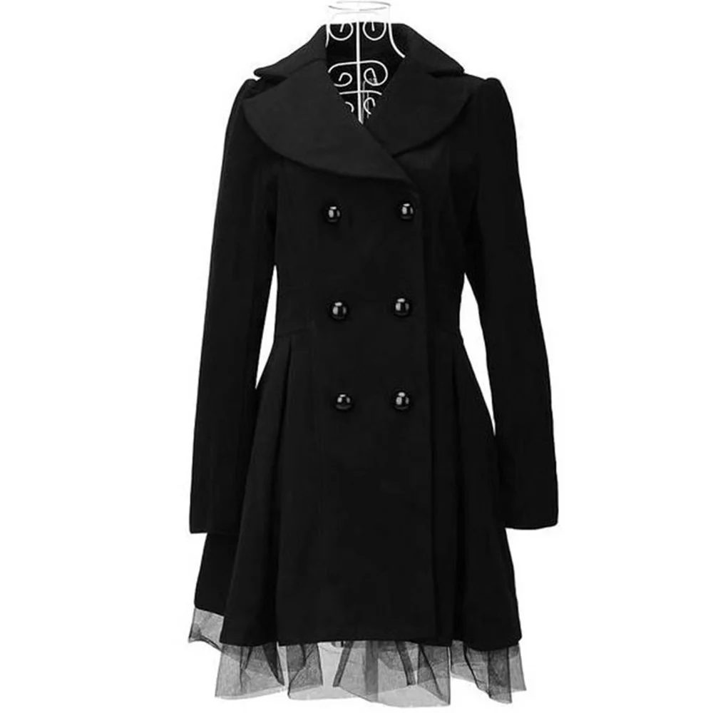 ZOGAA Women's Woolen Coat Solid Lace Hem Steampunk Victorian Swallow Tail Trench Coat Double-Breasted Windbreak Long Coats
ZOGAA Women's Woolen Coat Solid Lace Hem Steampunk Victorian Swallow Tail Trench Coat Double-Breasted Windbreak Long Coats