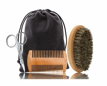 Grooming Set with Friendly Bag-Wooden Massage Comb+Wild Boar Bristle Massager Brush+Stainless Steel Scissors for Man
Grooming Set with Friendly Bag-Wooden Massage Comb+Wild Boar Bristle Massager Brush+Stainless Steel Scissors for Man