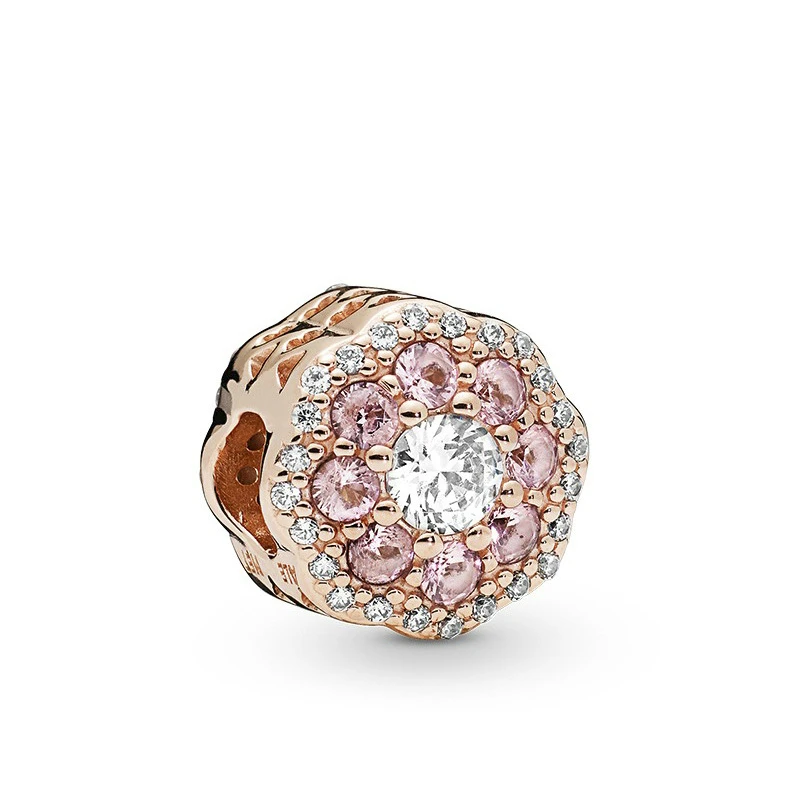 5PCS HTevak New Rose Gold Metal Girl Pink Crystal Flower Round Spacer Beads Fit Pandora Charms 925 Original Bracelet For Women
5PCS HTevak New Rose Gold Metal Girl Pink Crystal Flower Round Spacer Beads Fit Pandora Charms 925 Original Bracelet For Women