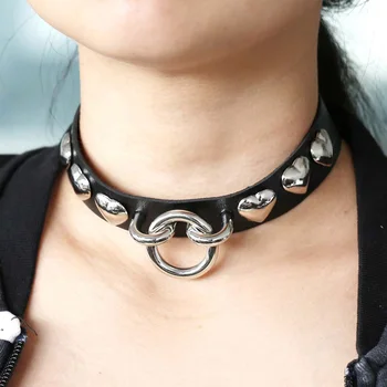 Punk Heart PU leather Halloween choker heart accessories Cool vintage necklace women Handmade Choker Necklace Goth
Punk Heart PU leather Halloween choker heart accessories Cool vintage necklace women Handmade Choker Necklace Goth