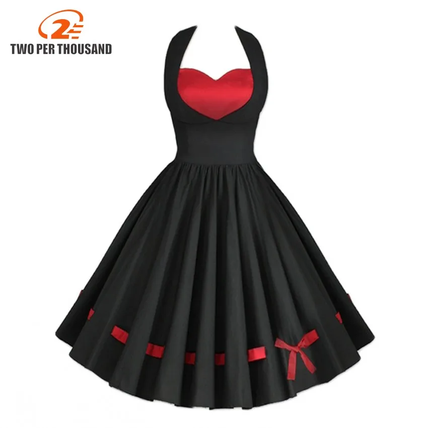Two Per Thousand 2018 Black Summer Women Dress Aurdey Vintage v-neck sleeveless Dress ball gown Casual party Feminino Vestidos
Two Per Thousand 2018 Black Summer Women Dress Aurdey Vintage v-neck sleeveless Dress ball gown Casual party Feminino Vestidos