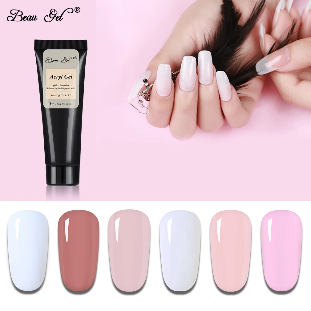 Beau Gel 15ml Soak off Poly Gel Crystal Extend Builder Gel Varnish Quick Building Finger Extension Jelly Acrylic Nail Gel Polish
Beau Gel 15ml Soak off Poly Gel Crystal Extend Builder Gel Varnish Quick Building Finger Extension Jelly Acrylic Nail Gel Polish