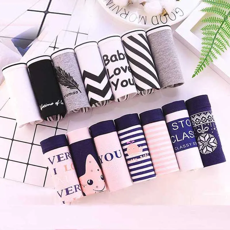 7 Pieces/lot Women Panties Sexy Cotton Underwear Girls Cute Printed Intimate Plus Size Briefs Lady Breathable Underpants
7 Pieces/lot Women Panties Sexy Cotton Underwear Girls Cute Printed Intimate Plus Size Briefs Lady Breathable Underpants