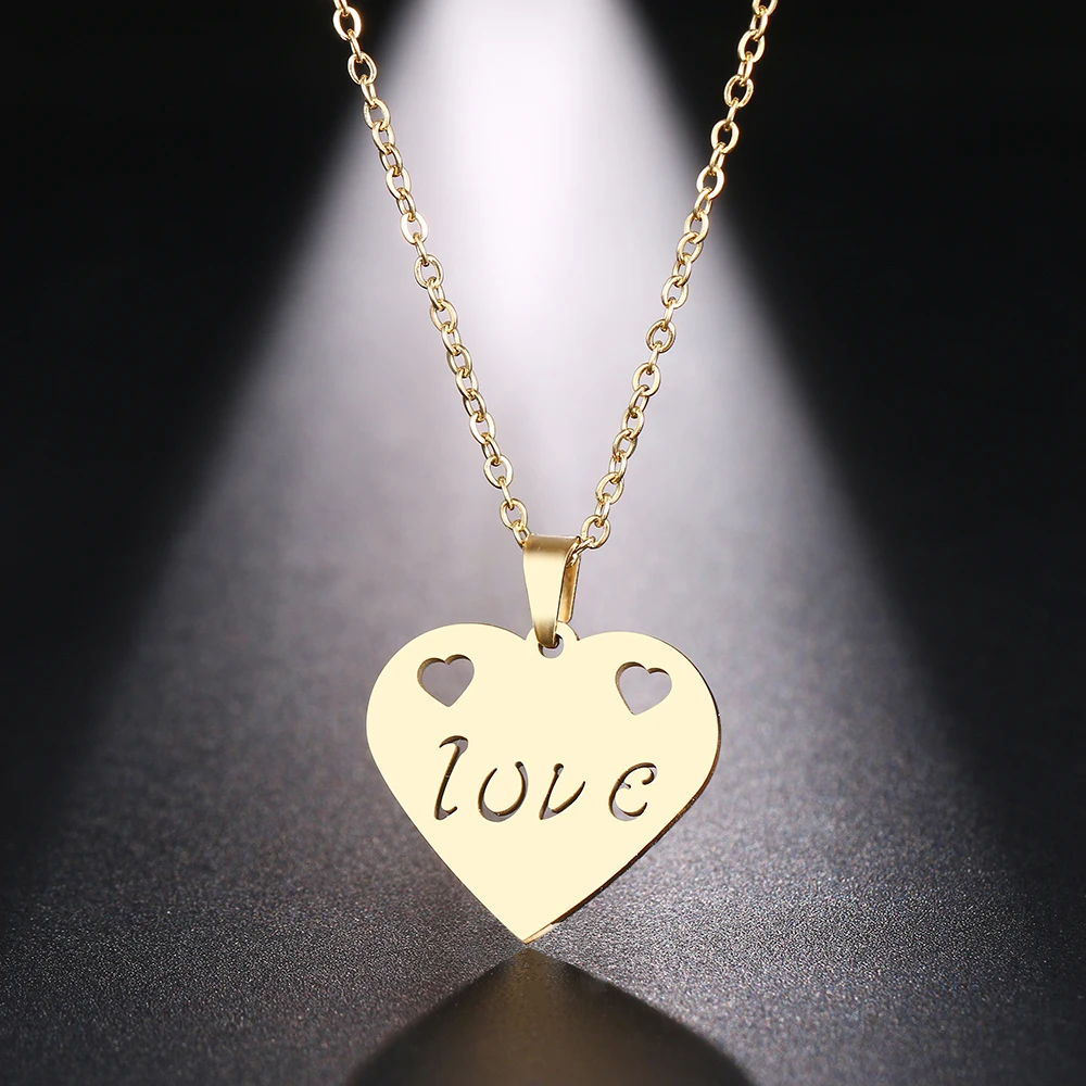 DOTIFI Stainless Steel Necklace For Women Fall In Love Gold And Silver Color Pendant Necklace Engagement Jewelry
DOTIFI Stainless Steel Necklace For Women Fall In Love Gold And Silver Color Pendant Necklace Engagement Jewelry