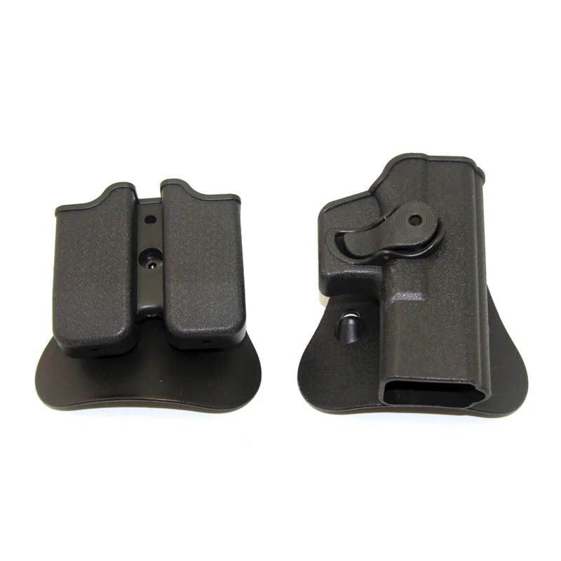IMI Quick Release Glock 17 19 Holster Right Hand Belt Loop Paddle Platform Gun Pistol Holsters with Magazine Clip Pouch
IMI Quick Release Glock 17 19 Holster Right Hand Belt Loop Paddle Platform Gun Pistol Holsters with Magazine Clip Pouch