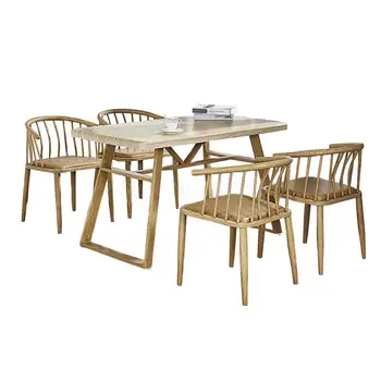 Nordic imitation wood backrest chair wrought iron Windsor chair chair simple dining chair home Restaurant table and chair combin
Nordic imitation wood backrest chair wrought iron Windsor chair chair simple dining chair home Restaurant table and chair combin