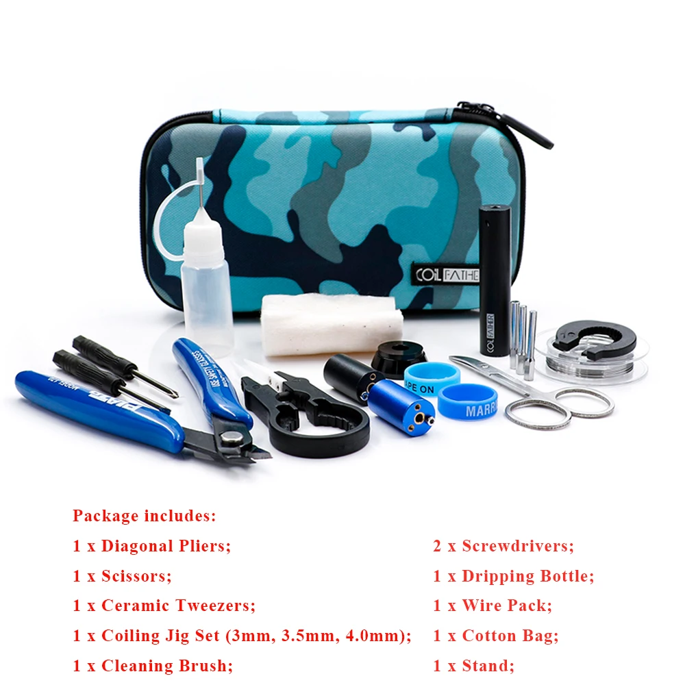 Vape tool DIY Kit accessory Coil Father X6s Master Tool Kit V3 12 Different Vape DIY Tool Kits for mod vape Atomizer
Vape tool DIY Kit accessory Coil Father X6s Master Tool Kit V3 12 Different Vape DIY Tool Kits for mod vape Atomizer