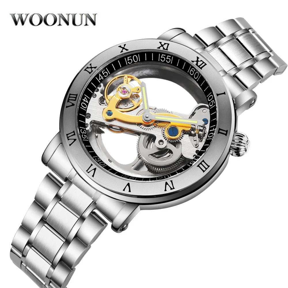 WOONUN Luxury Brand Mechanical Watches Men Transparent Hollow Dial Tourbillon Automatic Mechanical Watch Waterproof
WOONUN Luxury Brand Mechanical Watches Men Transparent Hollow Dial Tourbillon Automatic Mechanical Watch Waterproof