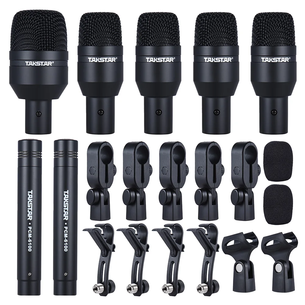 DMS-D7 Professional Musical Instruments Drum Set Wired Microphone Mic Kit w/ Standard Mounting Accessories Carrying Case
DMS-D7 Professional Musical Instruments Drum Set Wired Microphone Mic Kit w/ Standard Mounting Accessories Carrying Case