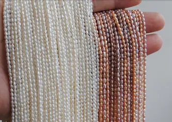 NEW Top Real pearl Small Rice Bead 2-3mm Natural pearl 35cm Strand White Loose Beads
NEW Top Real pearl Small Rice Bead 2-3mm Natural pearl 35cm Strand White Loose Beads