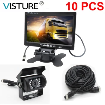 10 pcs /Lot 7 Inch TFT LCD Car Display + 4 Pin IR Night Vision Rear View Camera for Bus Truck RV Caravan Trailers Visture H01
10 pcs /Lot 7 Inch TFT LCD Car Display + 4 Pin IR Night Vision Rear View Camera for Bus Truck RV Caravan Trailers Visture H01