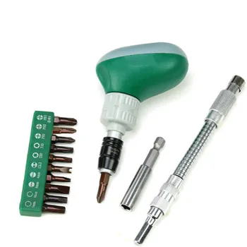 13 In 1 Mini Multifunctional Rotary Head Ratchet Screwdriver Short Handle Ratchet Universal Screwdriver Tool Set
13 In 1 Mini Multifunctional Rotary Head Ratchet Screwdriver Short Handle Ratchet Universal Screwdriver Tool Set