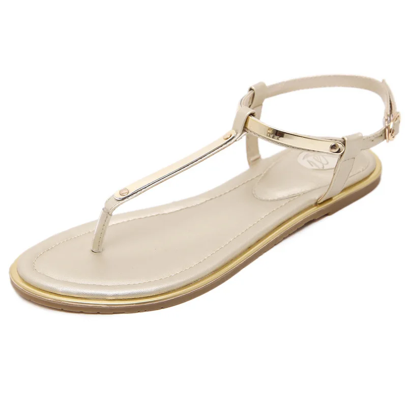 New 2019 Women Sandals Sexy Thin Belt Flat Sandals for Women Summer Gold Sandals with T-Strap Sandalias Mujer Plus Size 34 - 43
New 2019 Women Sandals Sexy Thin Belt Flat Sandals for Women Summer Gold Sandals with T-Strap Sandalias Mujer Plus Size 34 - 43