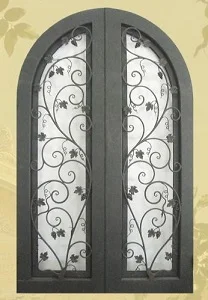 Image Wrought Iron Entry  Double Doors Wrought Iron Entry Doors id 55