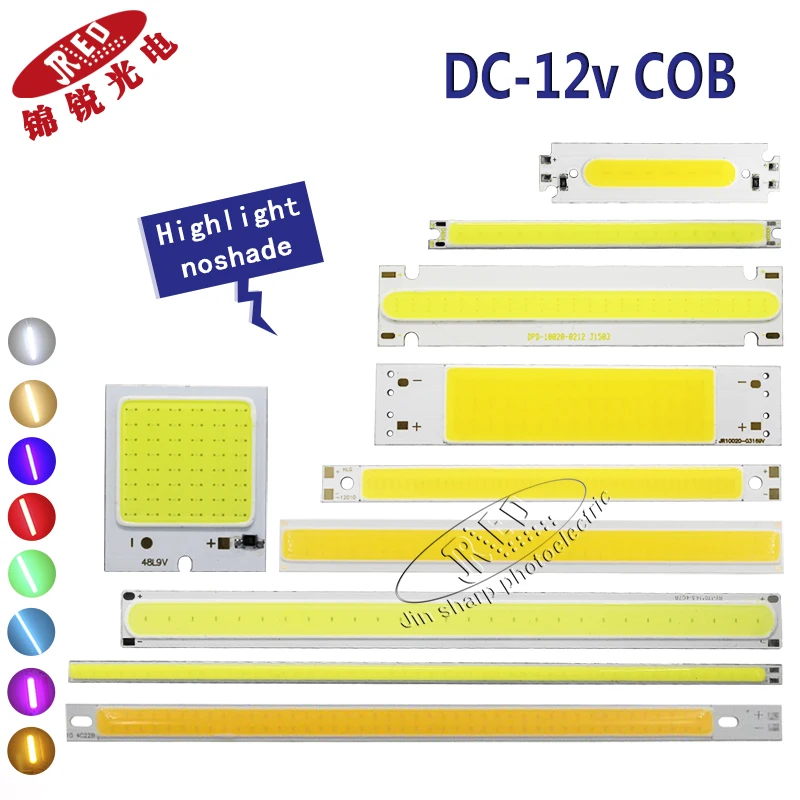 1pcs 12v COB highlight led chip light matrix luzes bar Uniform light color for DIY light white warm white DC 12-14v 2w-10 led
1pcs 12v COB highlight led chip light matrix luzes bar Uniform light color for DIY light white warm white DC 12-14v 2w-10 led