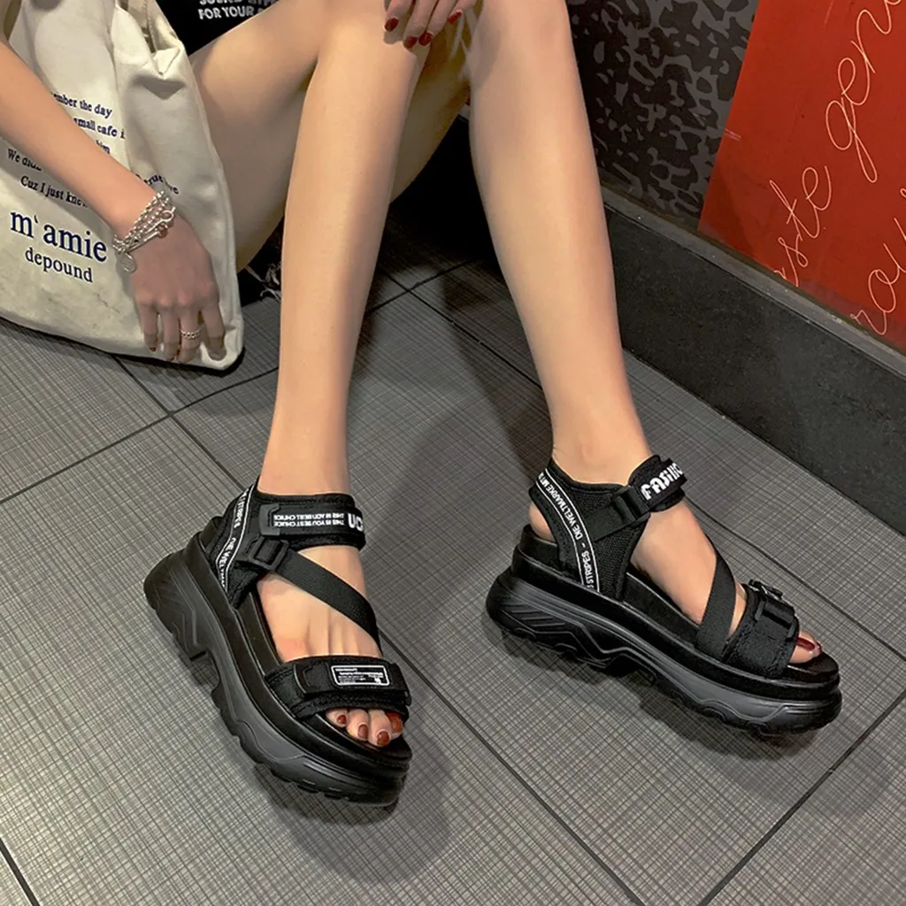 SAGACE Women Summer Shoes 2019 New Comfortable Thick Sole Breathable Non-slip Ladies Walking Thick Sole Beach Shoes Black June4
SAGACE Women Summer Shoes 2019 New Comfortable Thick Sole Breathable Non-slip Ladies Walking Thick Sole Beach Shoes Black June4