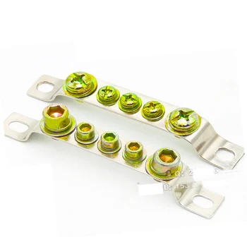 50pcs ground terminal Screw 5 hole copper strip row terminal copper bar power distribution box terminal ground line Splice
50pcs ground terminal Screw 5 hole copper strip row terminal copper bar power distribution box terminal ground line Splice