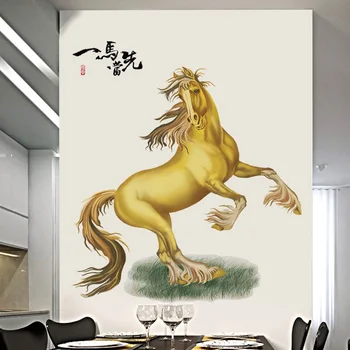 New golden horse sitting room bedroom home decoration wall stickers on the wall
New golden horse sitting room bedroom home decoration wall stickers on the wall