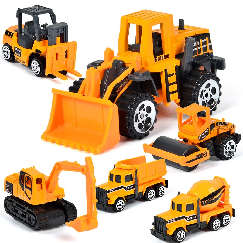 6pcs/Set Mini Alloy Diecast Construction Vehicles Model Excavator Bulldozer Tractor Dump Roller Engineering Car Kids Classic Toy
6pcs/Set Mini Alloy Diecast Construction Vehicles Model Excavator Bulldozer Tractor Dump Roller Engineering Car Kids Classic Toy