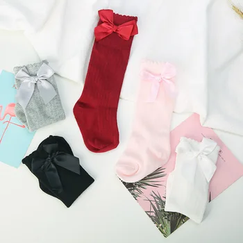 New Fashion Spring Autumn Combed Cotton Socks Bowknot Stockings Children's Pure Color Knee Socks Girls Stockings for Baby 0-4Y
New Fashion Spring Autumn Combed Cotton Socks Bowknot Stockings Children's Pure Color Knee Socks Girls Stockings for Baby 0-4Y