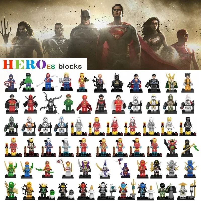 1pc Star Wars Super Heroes Building Blocks Batman Thor Superman Hulk Spider Iron Wonder Figures Brick Toy kid gift
1pc Star Wars Super Heroes Building Blocks Batman Thor Superman Hulk Spider Iron Wonder Figures Brick Toy kid gift