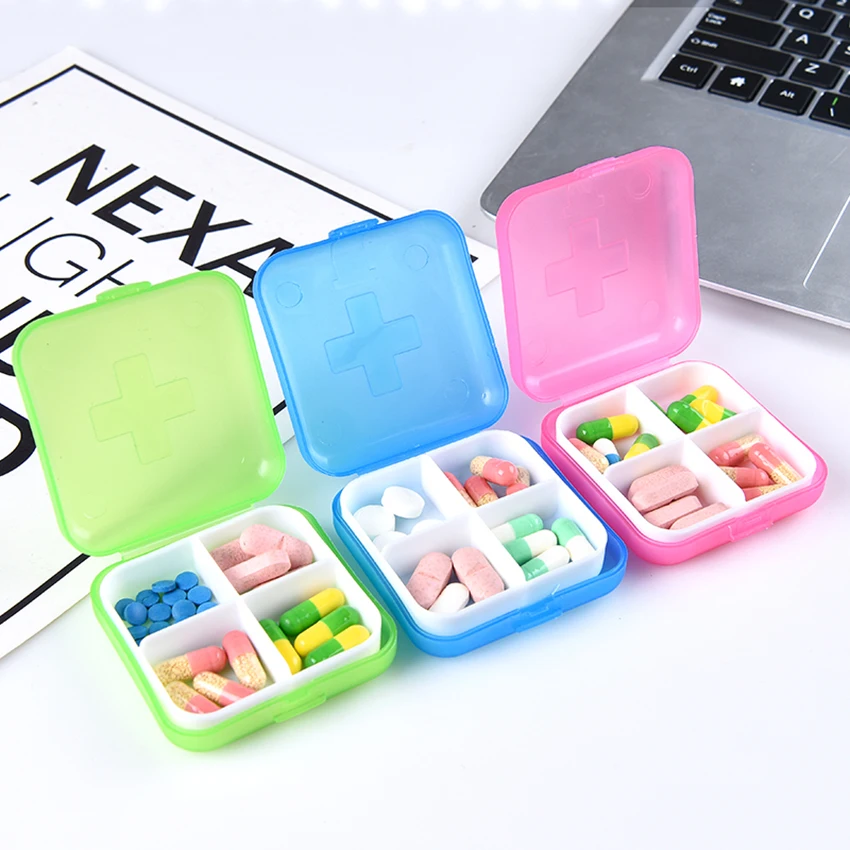 1pc Mini Pill Box Foldable Container Drug Tablet Storage Travel Case Holder Mini Cute Plastic Pill Box Medicine Case 4 grids
1pc Mini Pill Box Foldable Container Drug Tablet Storage Travel Case Holder Mini Cute Plastic Pill Box Medicine Case 4 grids