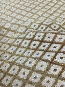 Nice French tulle lace fabric fashion evening net lace fabric with white and gold glitter UN92(5yards/lot)
Nice French tulle lace fabric fashion evening net lace fabric with white and gold glitter UN92(5yards/lot)