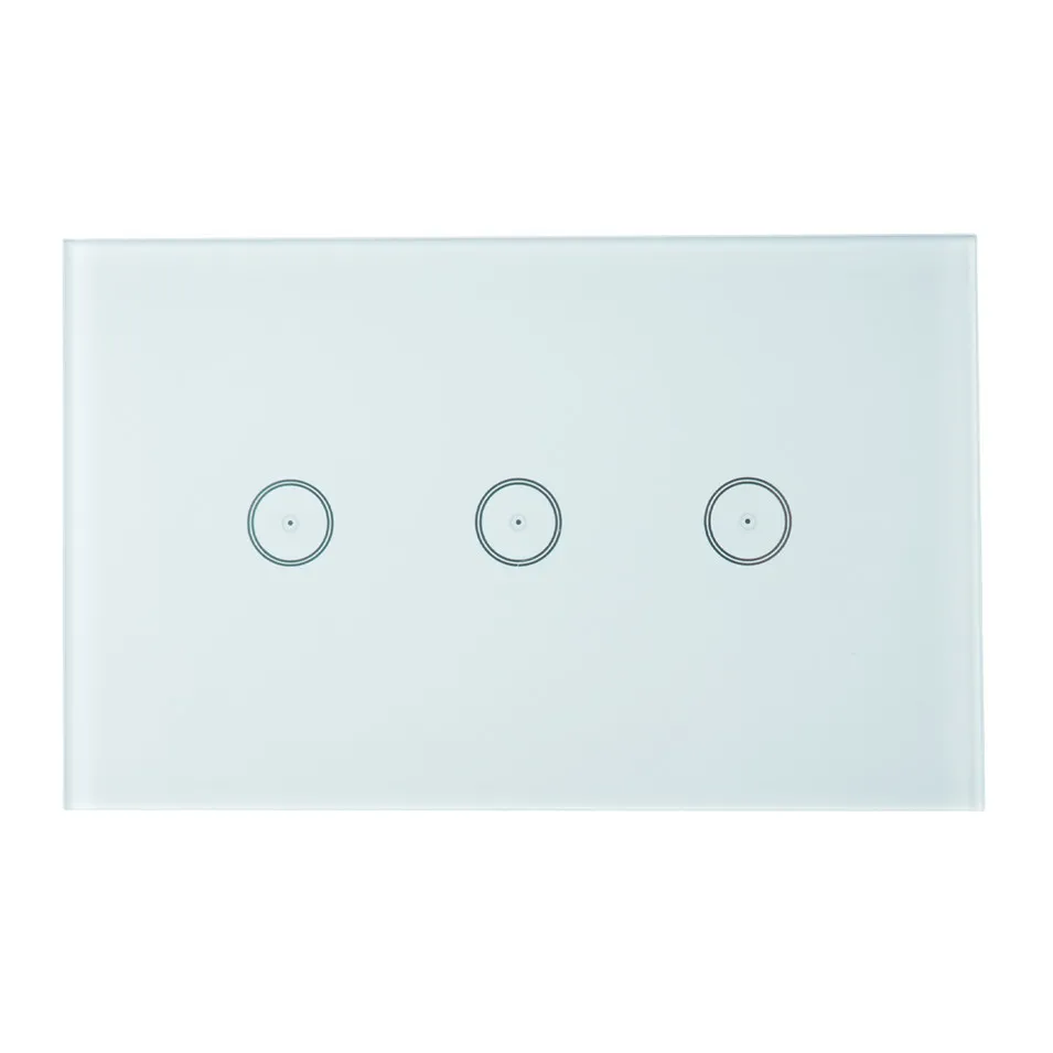 Jinvoo app US Type Smart WIFI Switch 2 Gang 1 way Touch Panel,Wireless Remote Wifi Light Switch,Works With Alexa Google Home-2