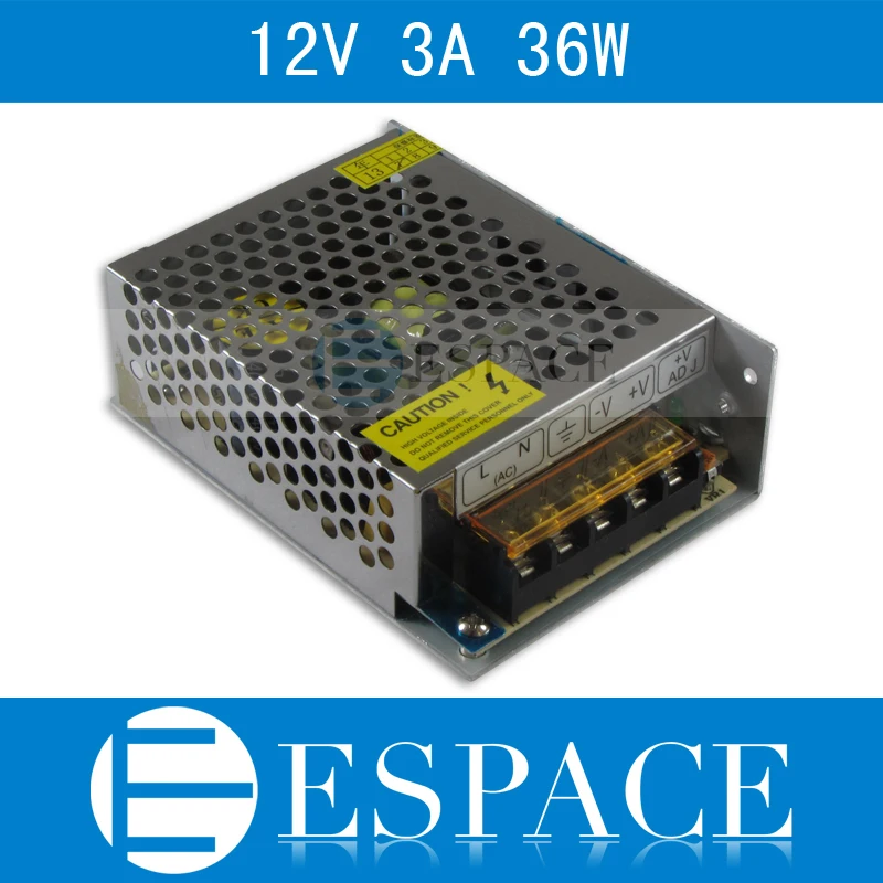 Best quality 12V 3A 36W Switching Power Supply Driver for LED Strip AC 100-240V Input to DC 12V free shipping
Best quality 12V 3A 36W Switching Power Supply Driver for LED Strip AC 100-240V Input to DC 12V free shipping