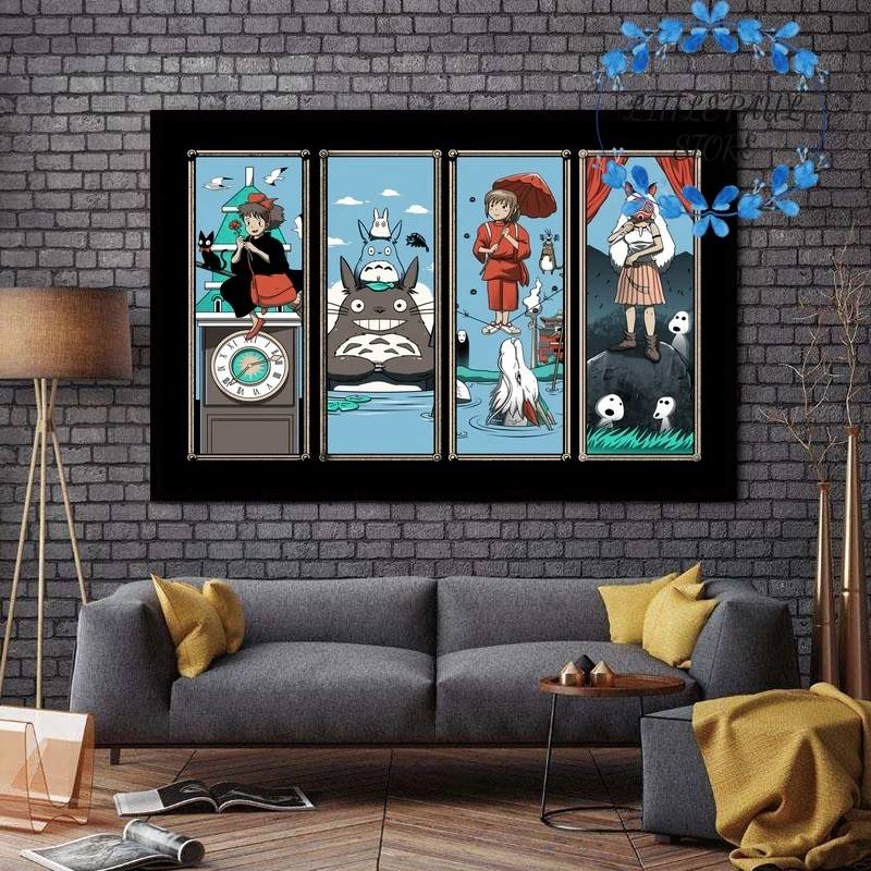 Kiki's Delivery Service Princess Mononoke Totoro Spirited Away Art Silk Poster Wall Pictures for Living Room No Frame
Kiki's Delivery Service Princess Mononoke Totoro Spirited Away Art Silk Poster Wall Pictures for Living Room No Frame