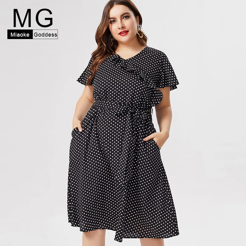 MG 2019 Summer womens midi Polka dot Chiffon dress fashion ladies Plus Size bandage office lady mom Casual dresses
MG 2019 Summer womens midi Polka dot Chiffon dress fashion ladies Plus Size bandage office lady mom Casual dresses