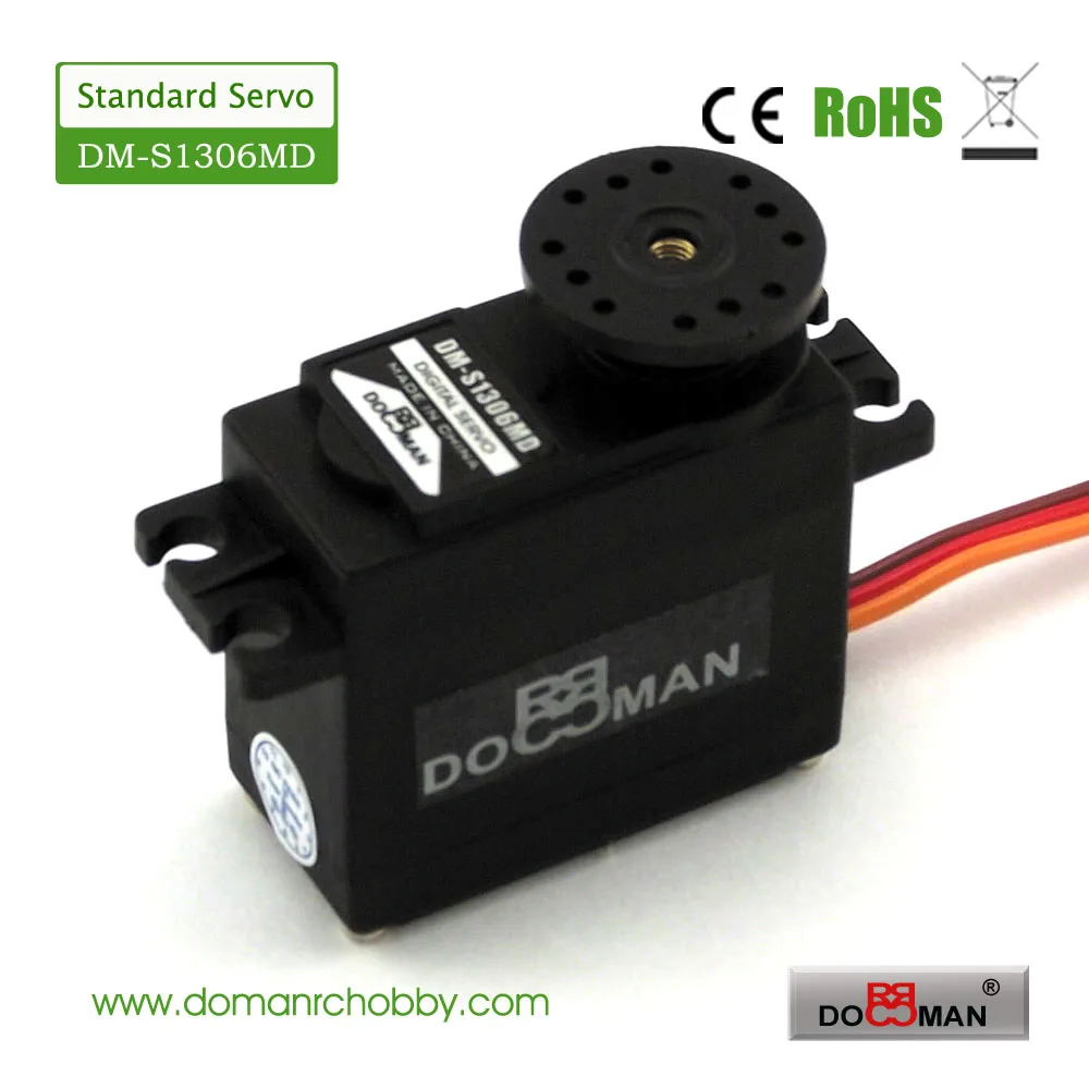DOMAN RC DM-S1306MD 56g/0.16s/13.5kg.cm metal gear 360 degree continuous rotation robot used 13kg digital servo
DOMAN RC DM-S1306MD 56g/0.16s/13.5kg.cm metal gear 360 degree continuous rotation robot used 13kg digital servo